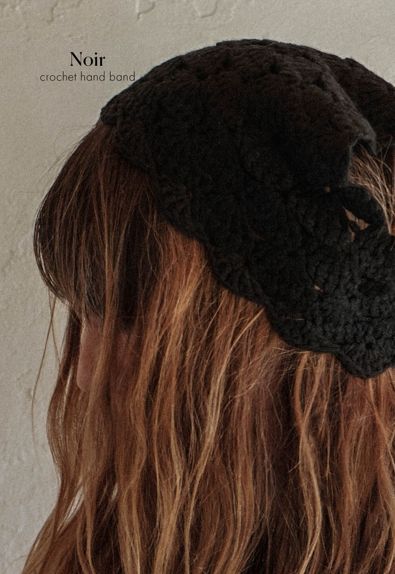 Noir Crochet Head Band