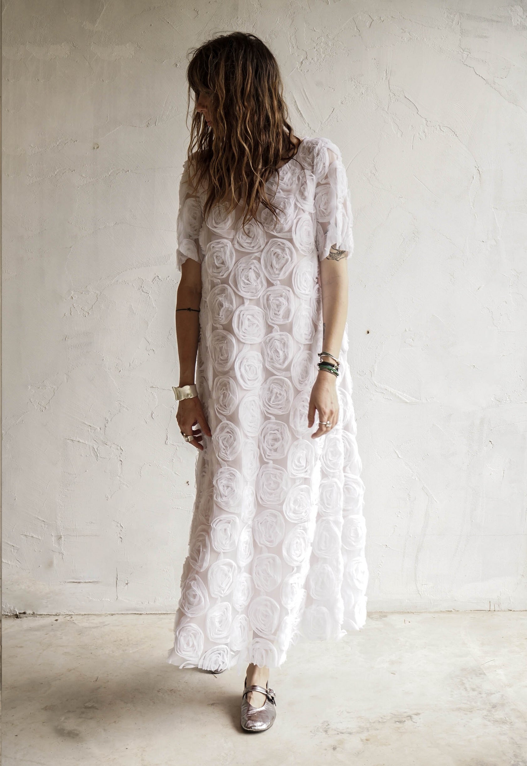 Wild Pale 3D Organza Dress