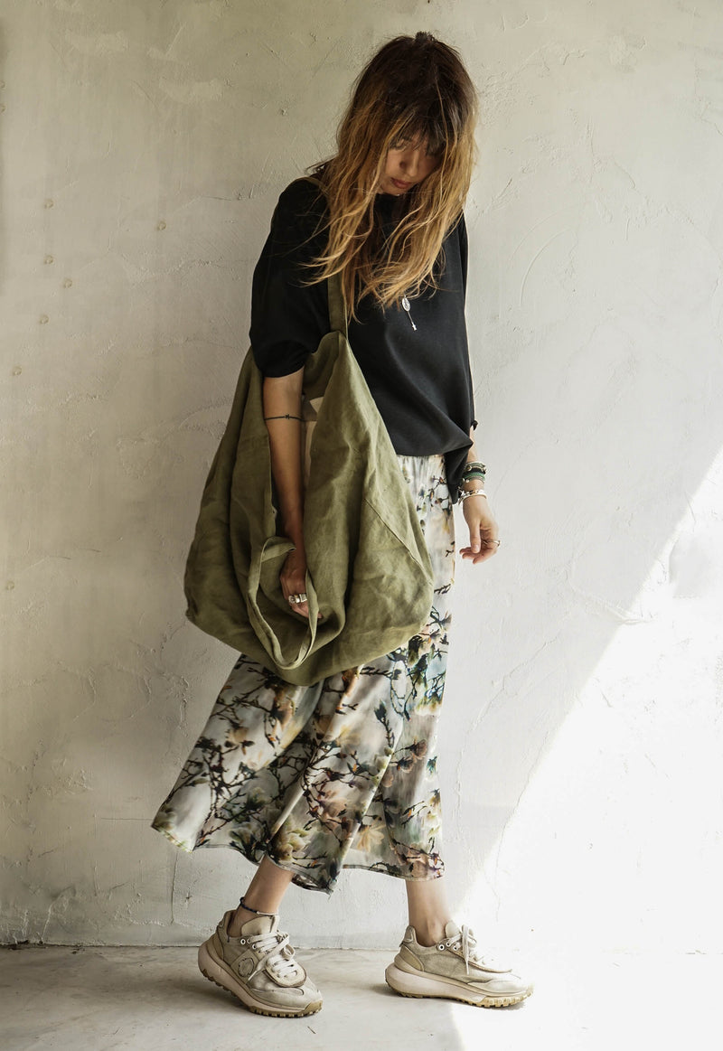 WILD BLOOM VISCOSE TROUSERS