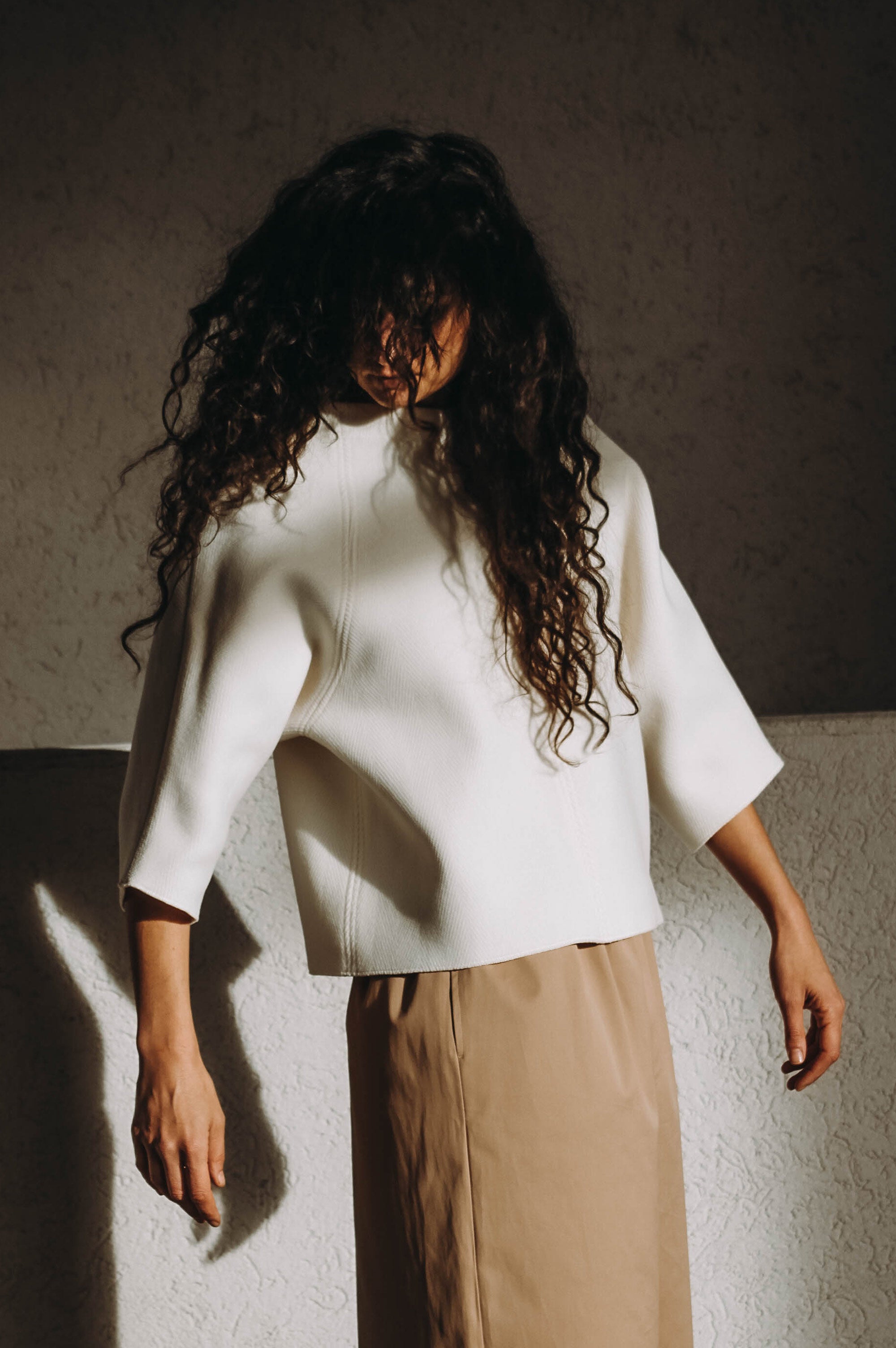 White Wool Top