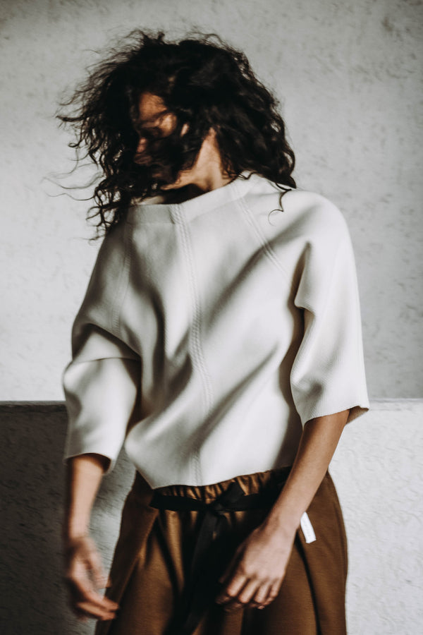 White Wool Top