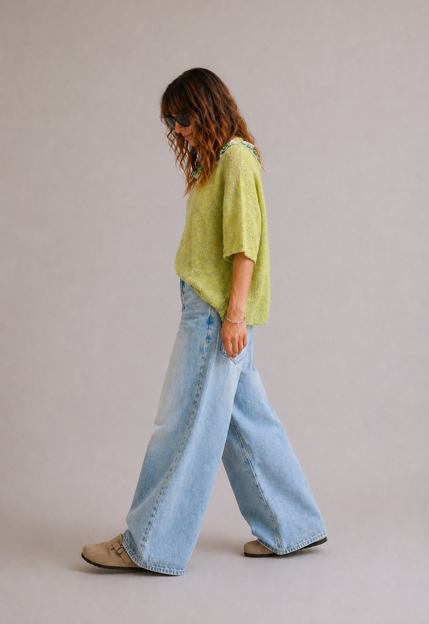 Lime Veil Hand Knitted Top (Limited Edition)