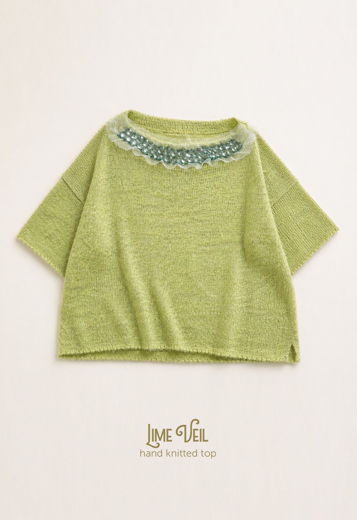 Lime Veil Hand Knitted Top (Limited Edition)