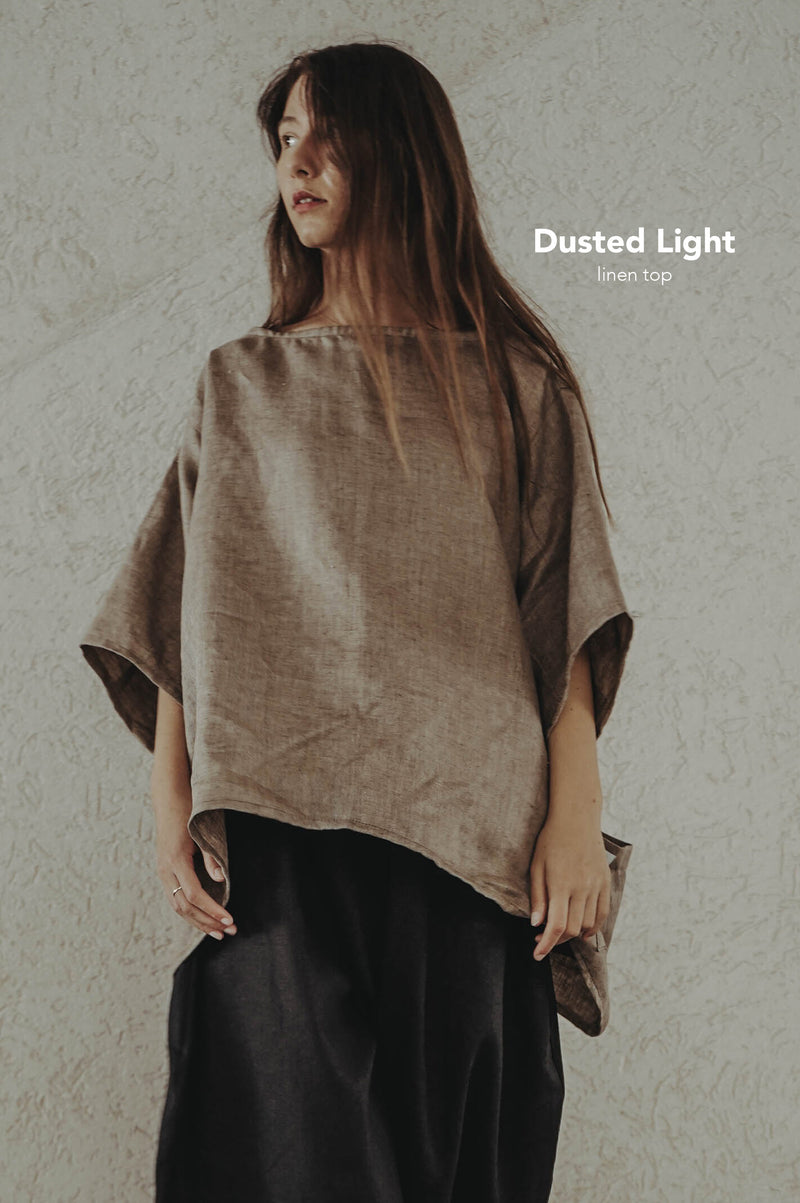 Dusted Light Linen Top