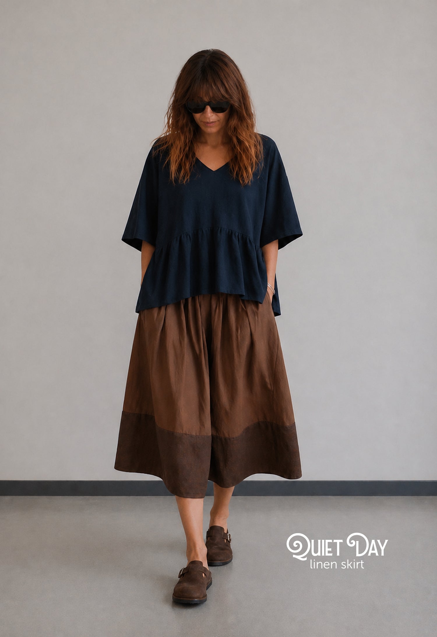 Quiet day linen skirt