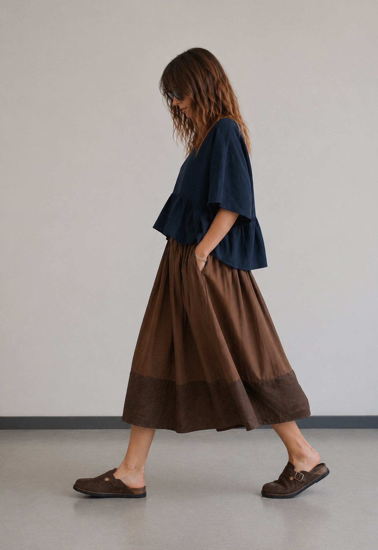 Quiet day linen skirt