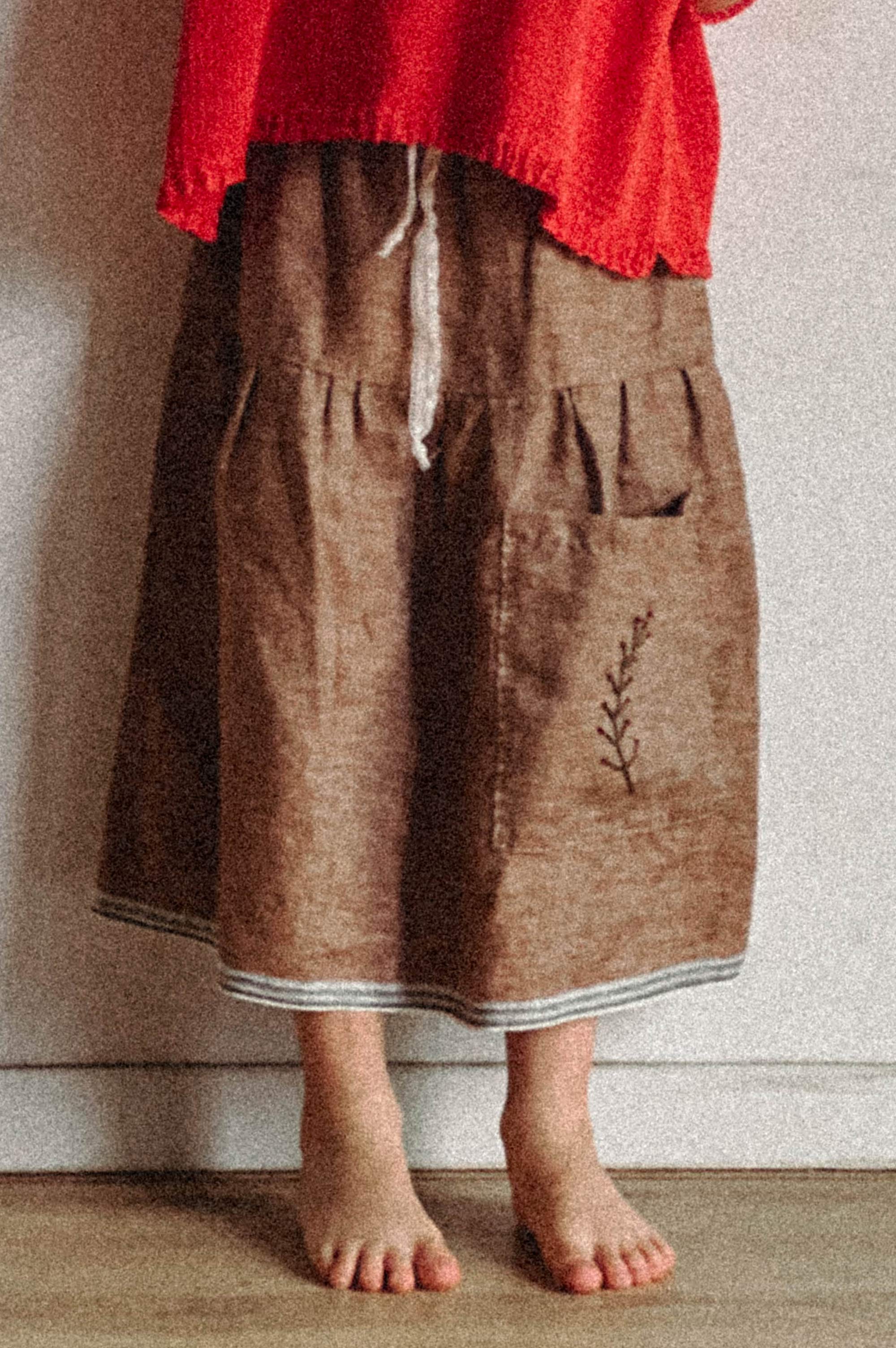 In the Fields linen skirt