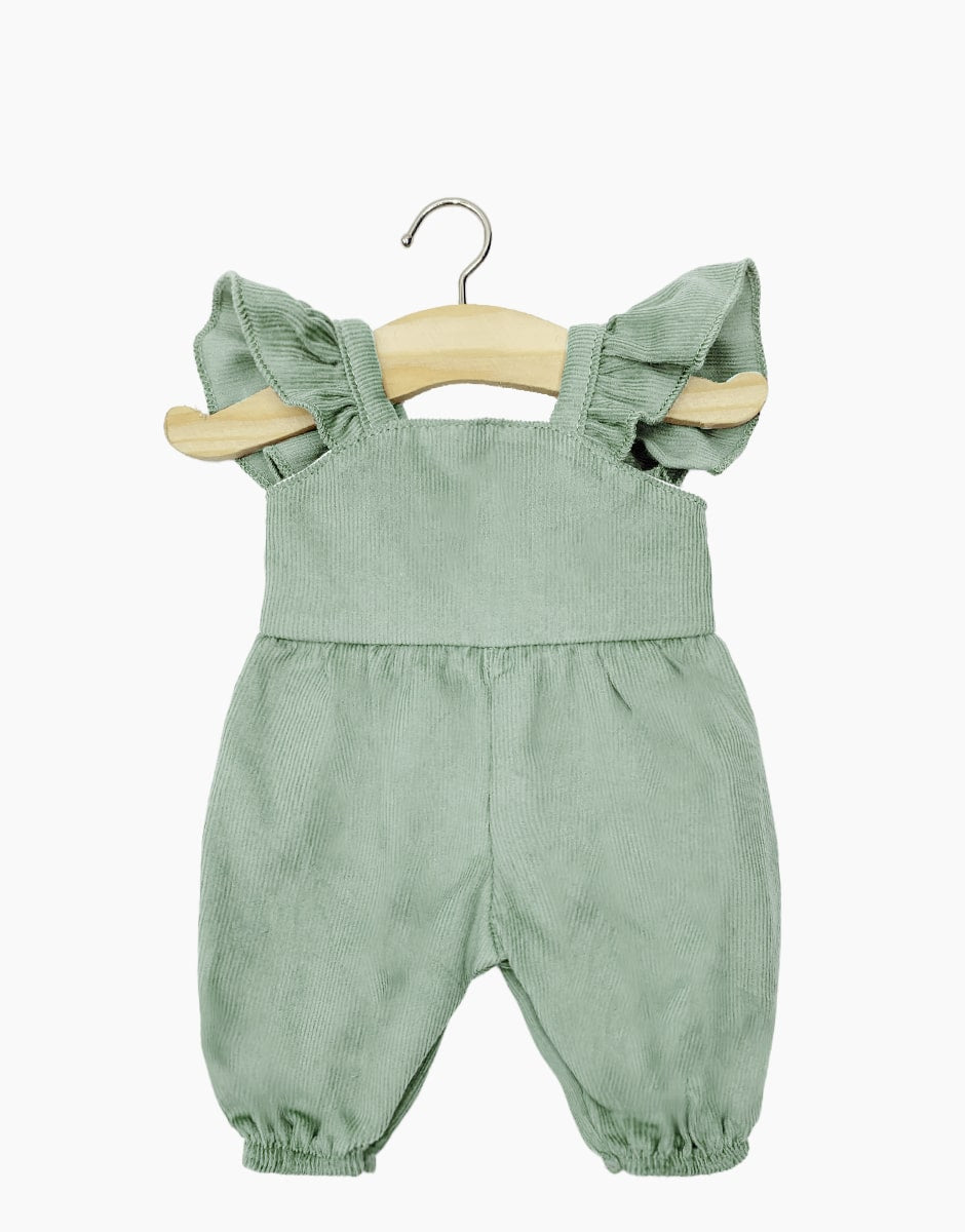 Lola and her Combinaison Claudie en milleraie vert