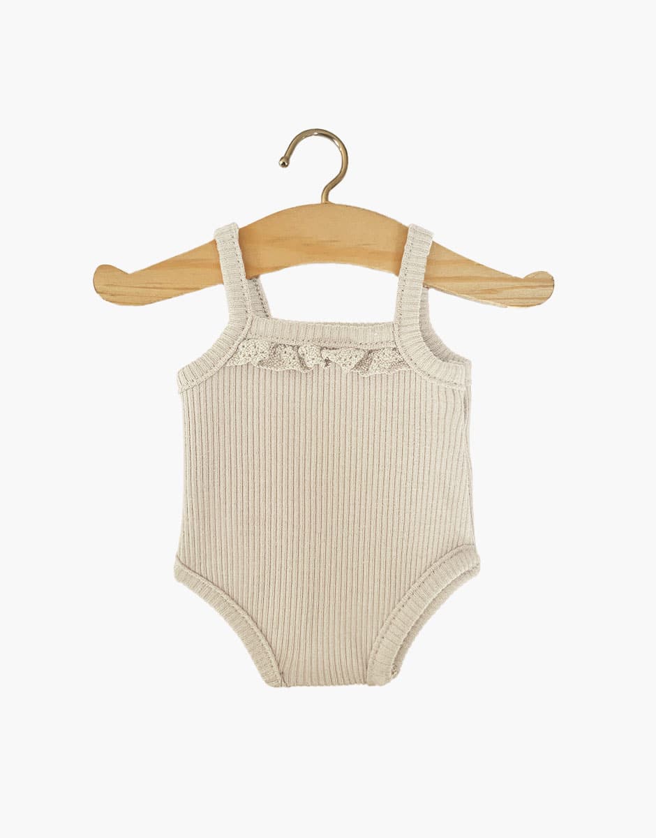 BODYSUIT WITH IVORY STRAPS AND LACE