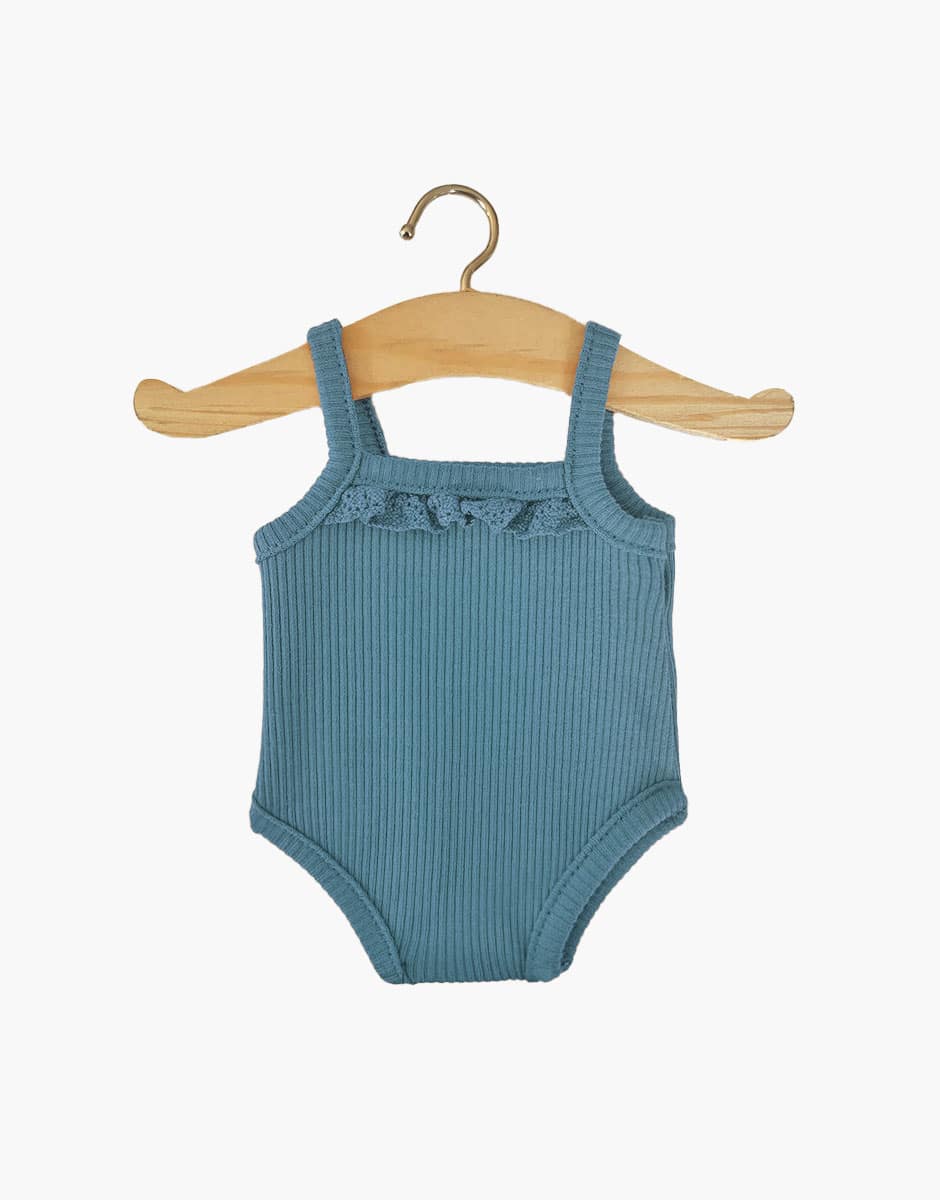 BODYSUIT IN PEACOCK STRAPS AND LACE