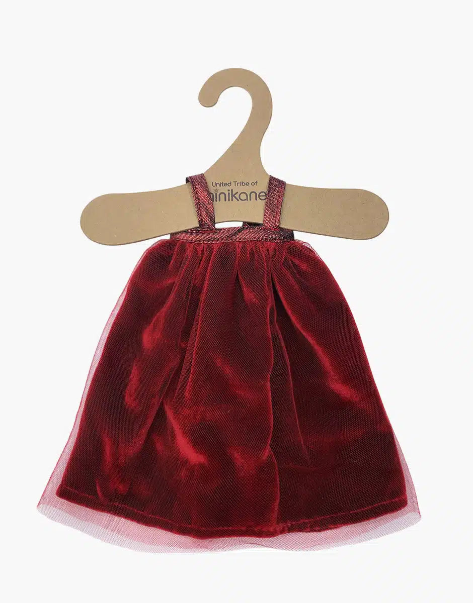 Mei and her Carmine silk velvet fairy dress