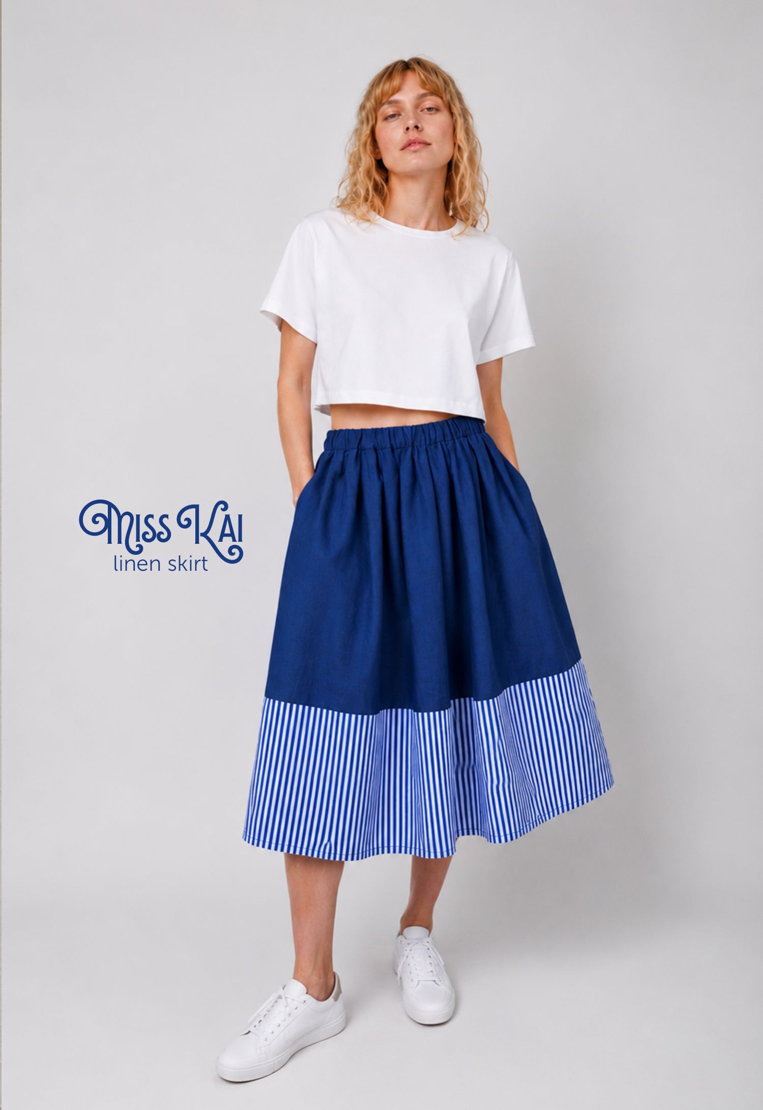 Miss Kay Linen Skirt