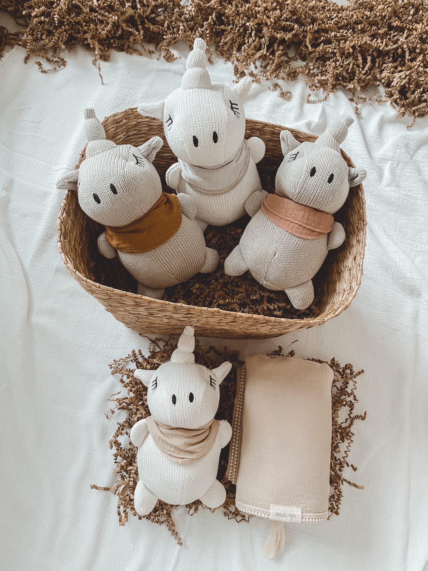 Unicorn + diaper set - Clay Pink
