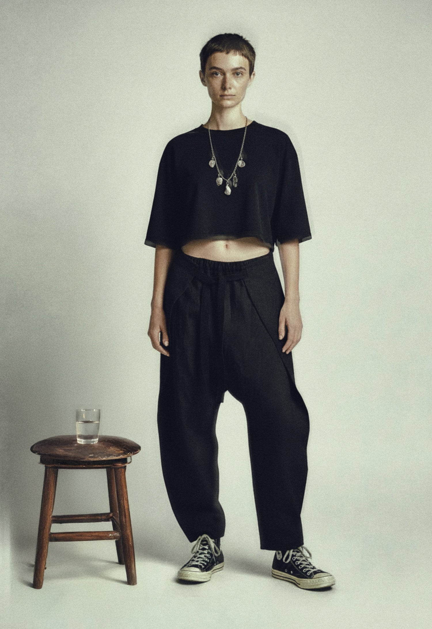 Makkura Black Linen Trousers
