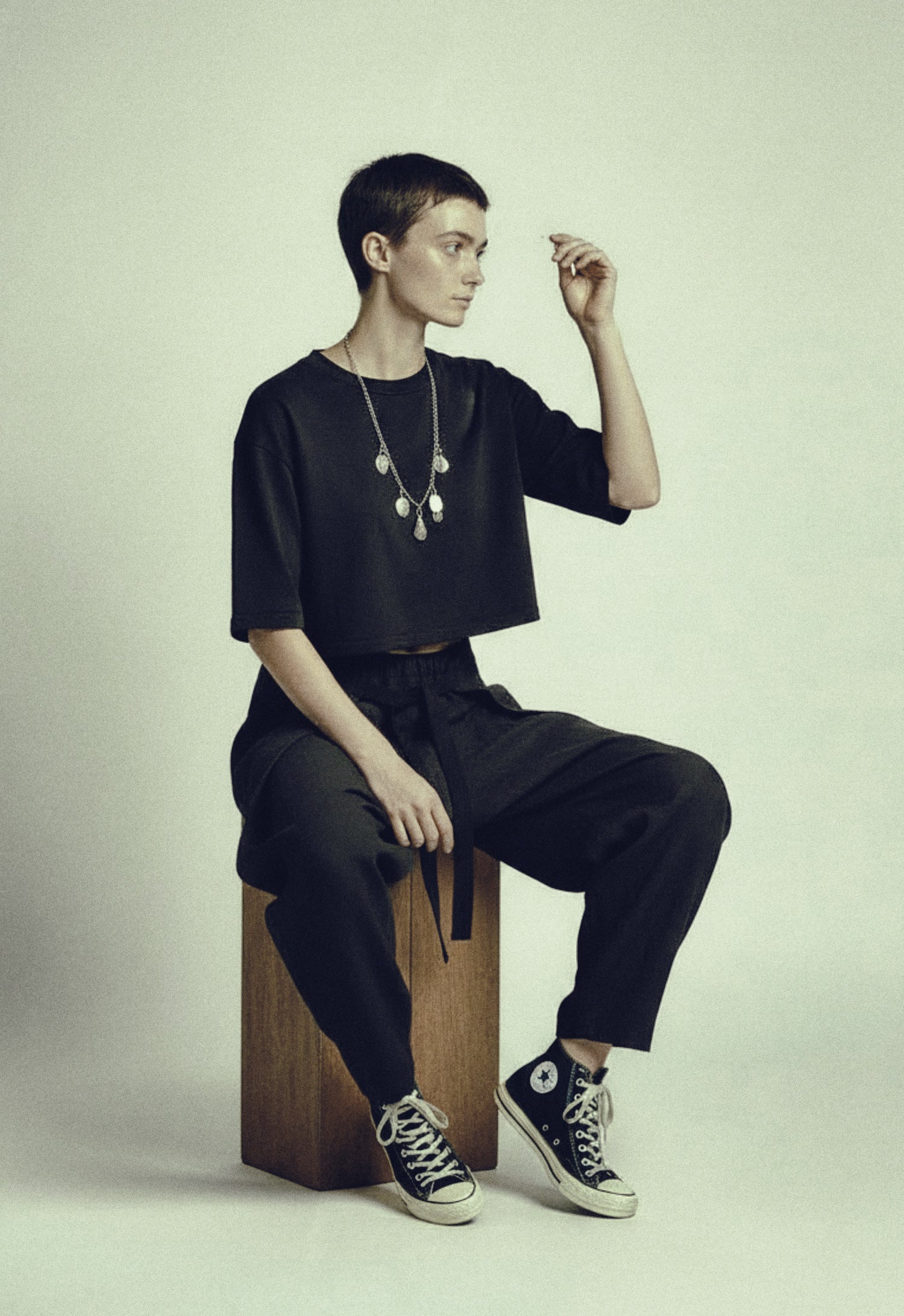 Makkura Black Linen Trousers