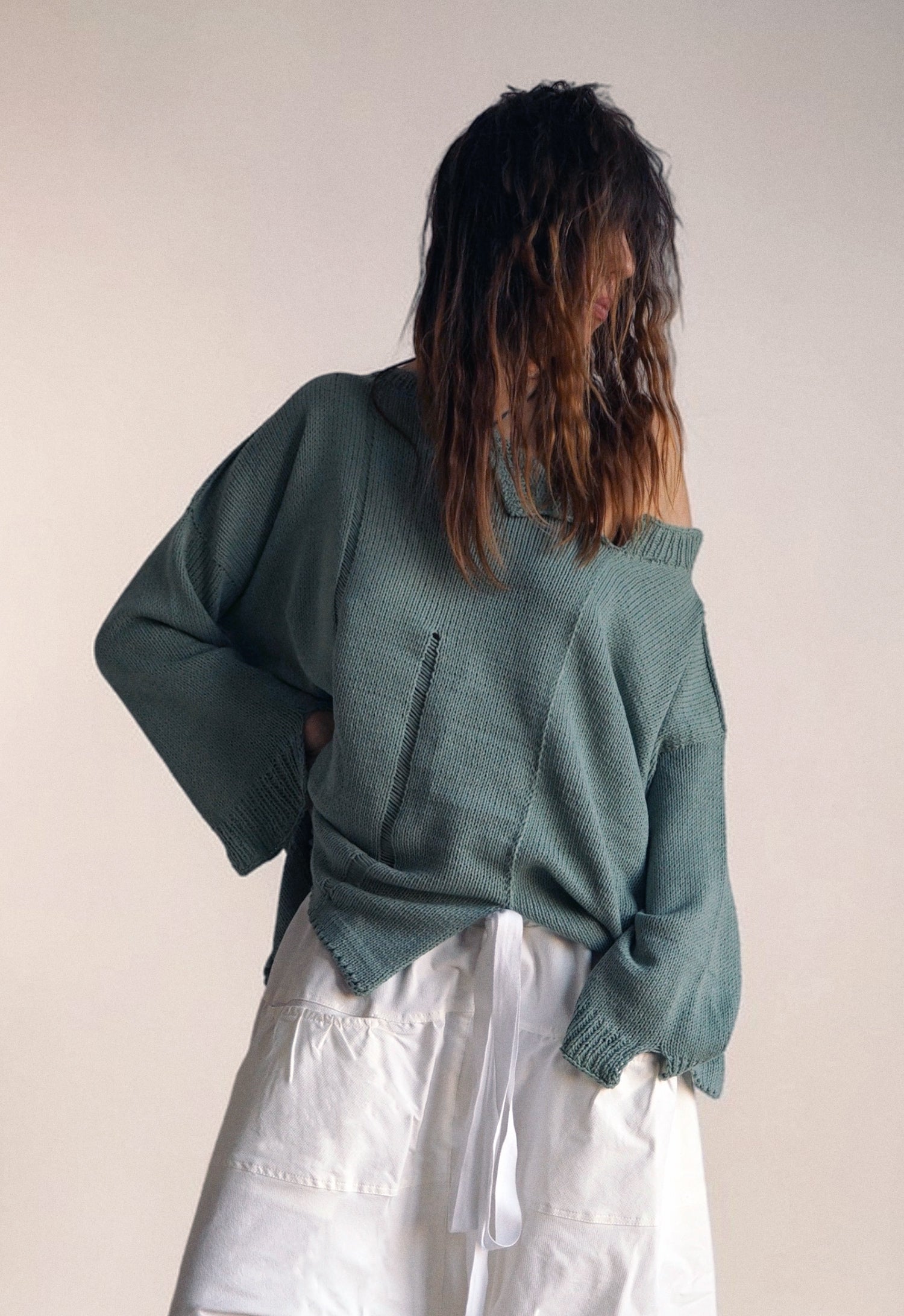 SOFT WIND ARTISAN KNIT PULLOVER