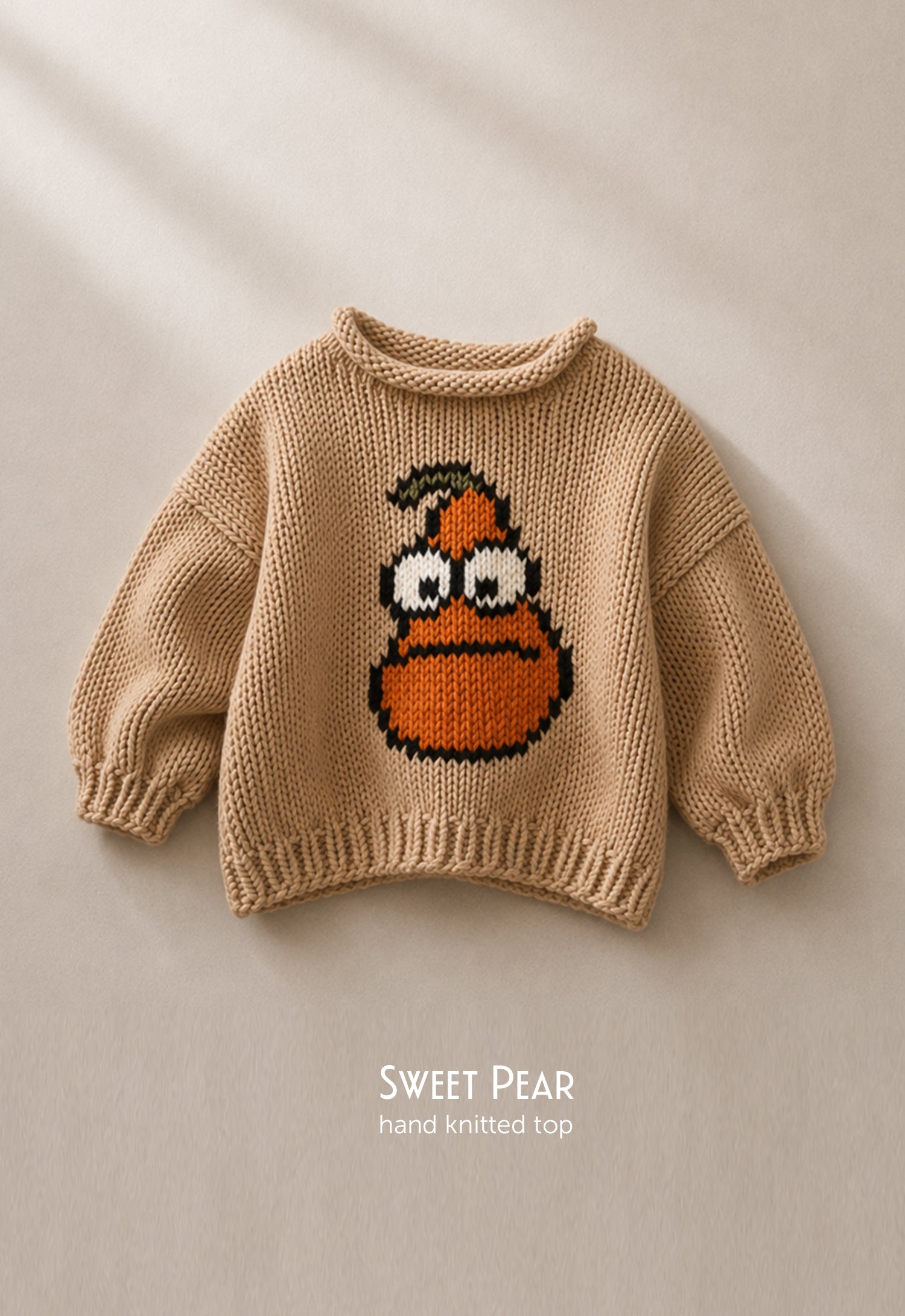 Sweet pear Hand Knitted Cotton top