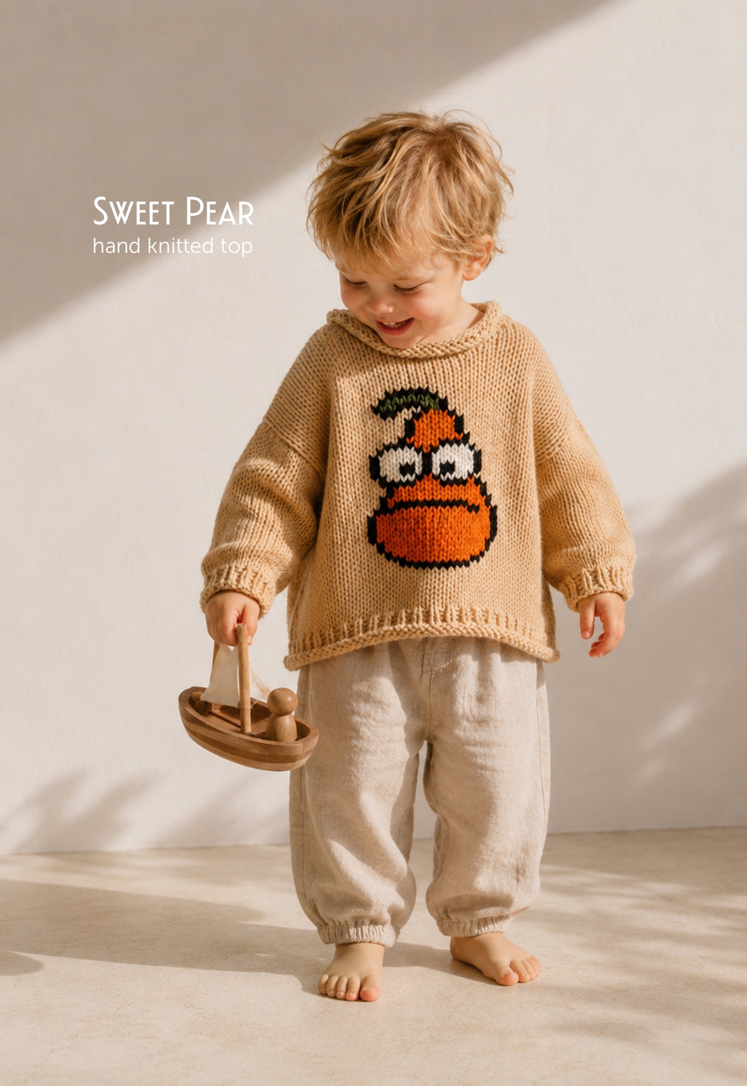 Sweet pear Hand Knitted Cotton top