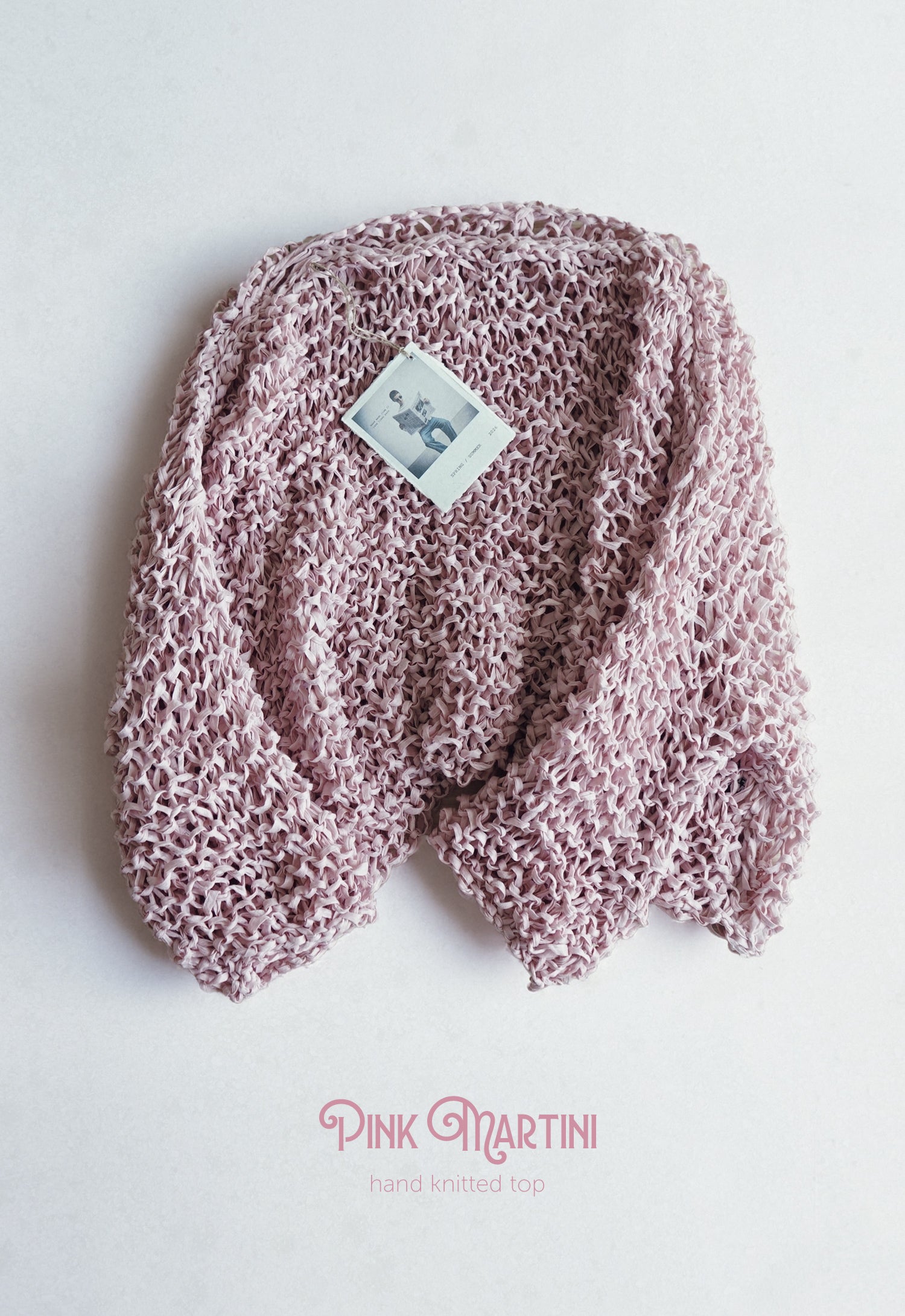 Pink Martini Hand Knitted Ribbon top