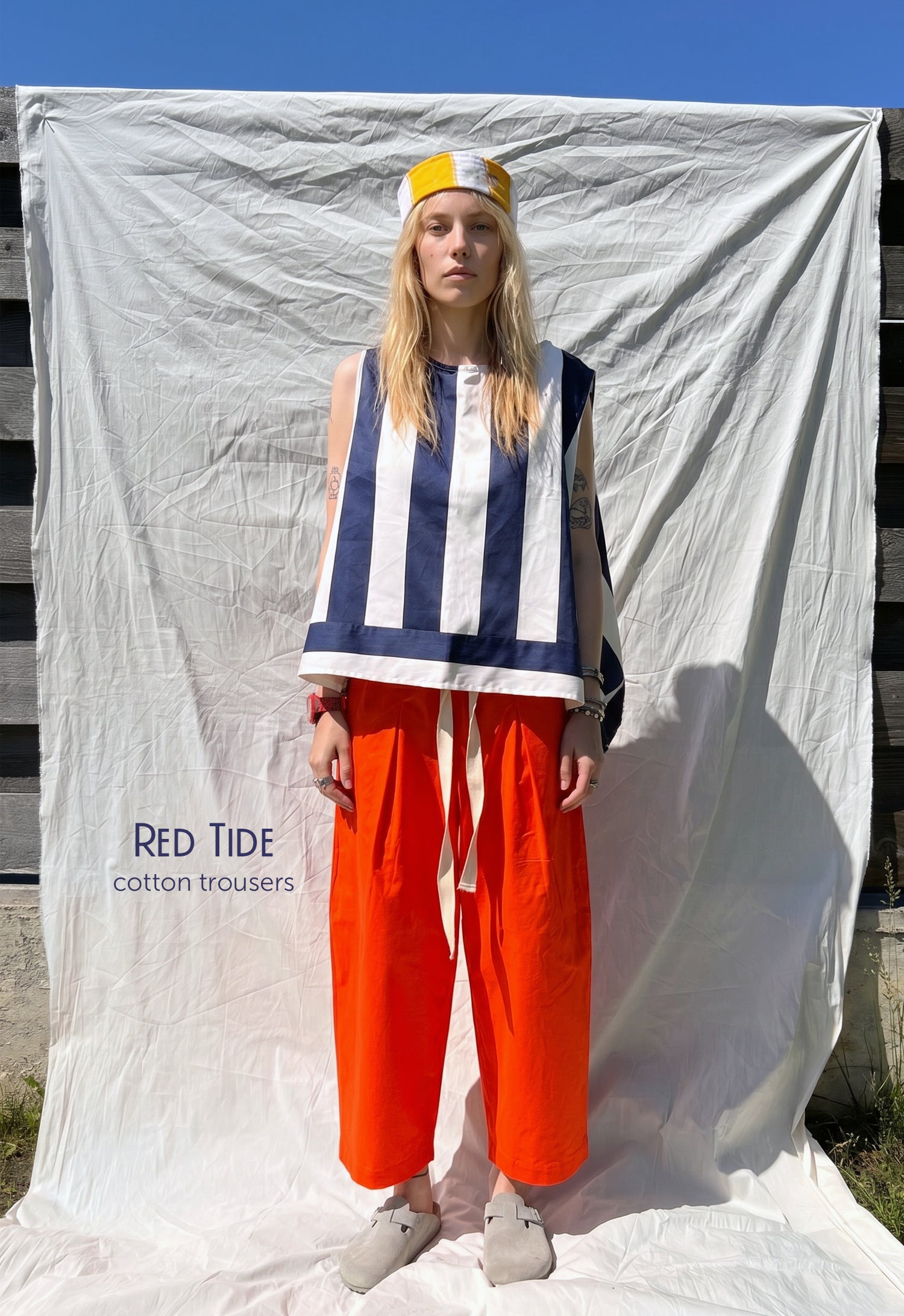 Red Tide Cotton Trousers