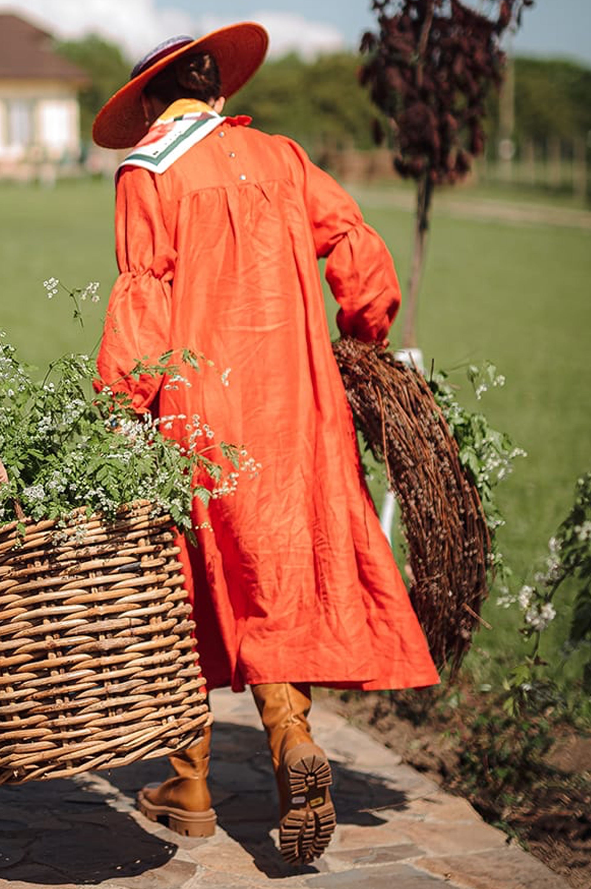 Cherry Linen dress