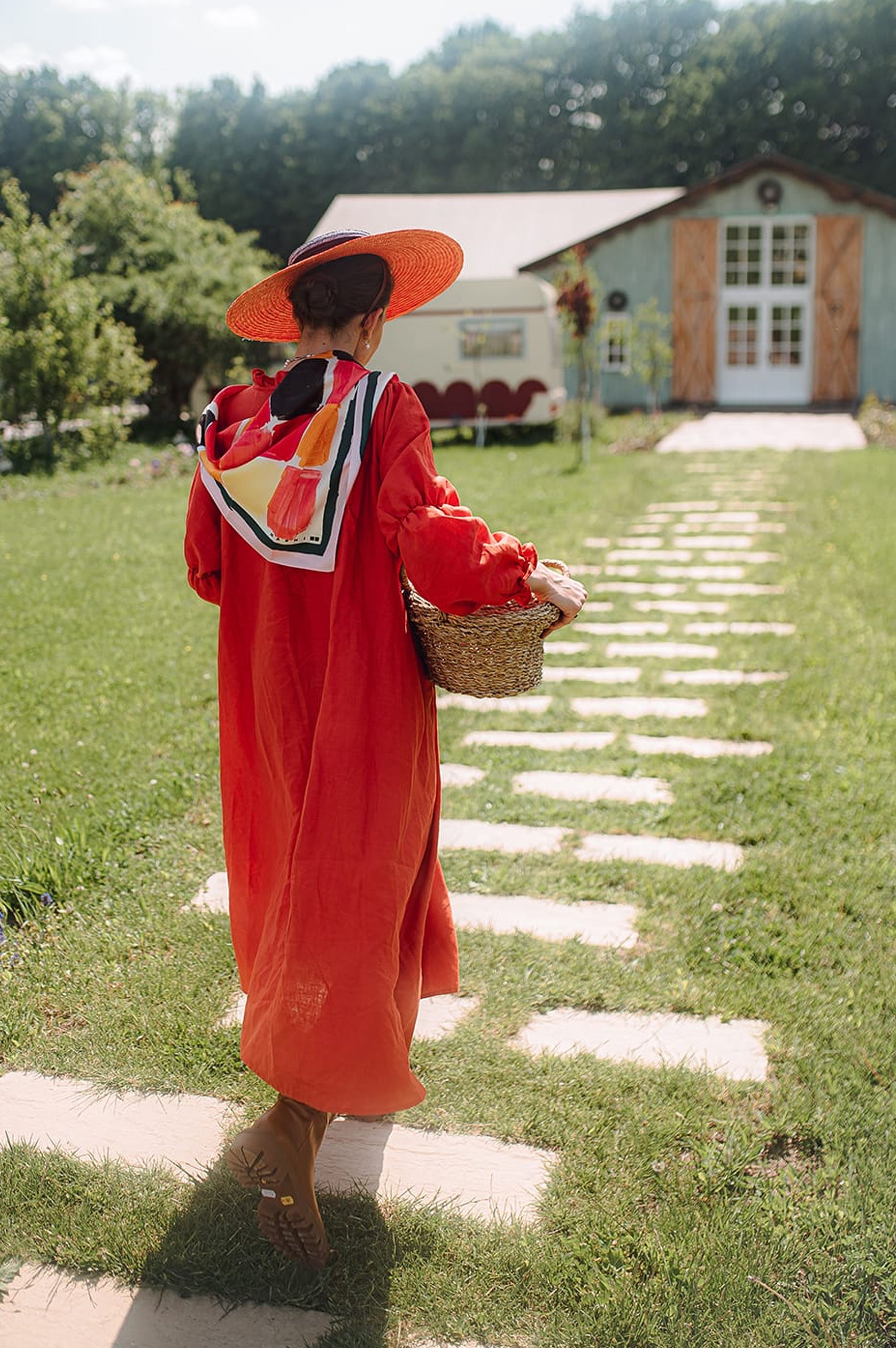 Cherry Linen dress
