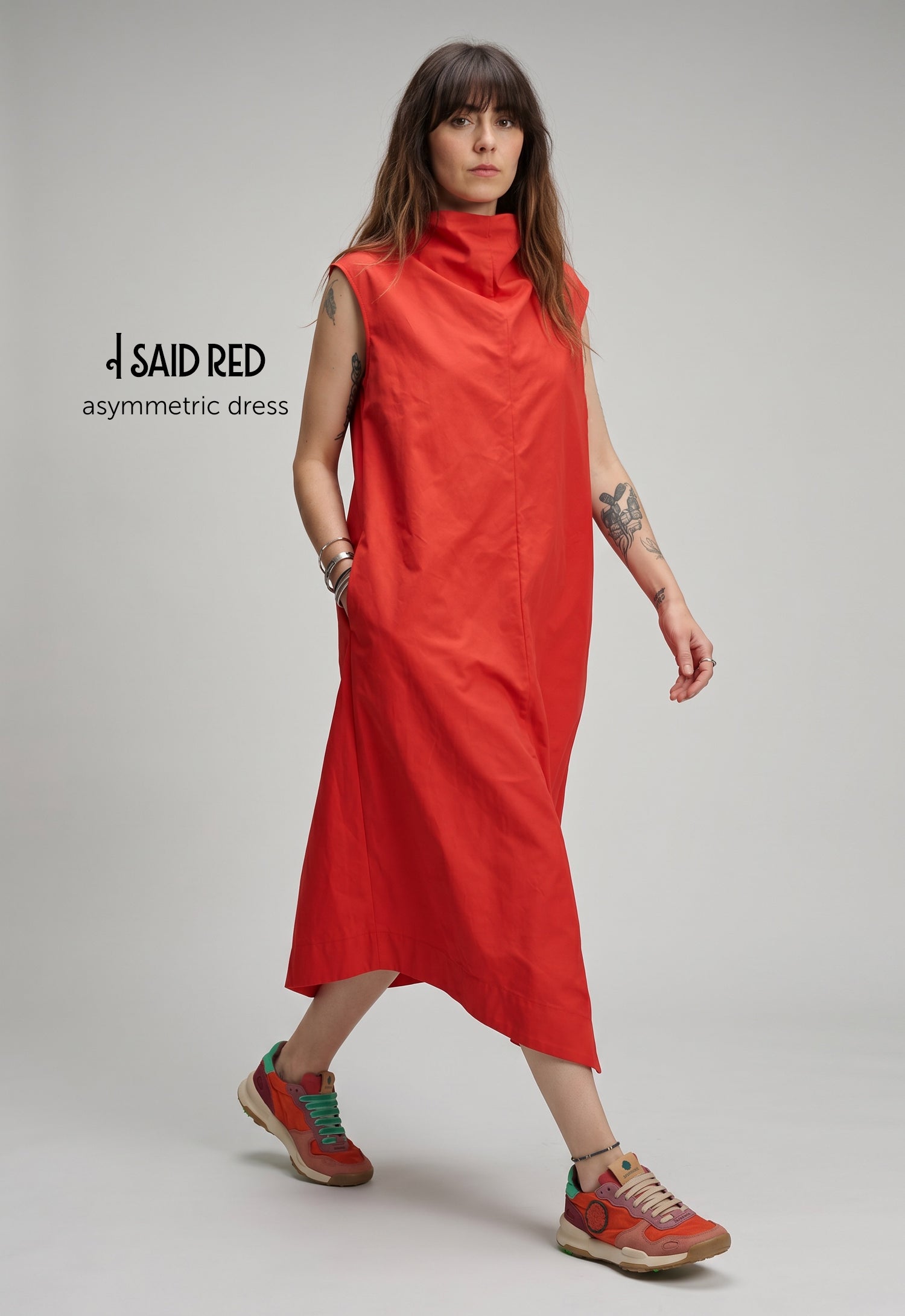 Red Asymmetric Dress