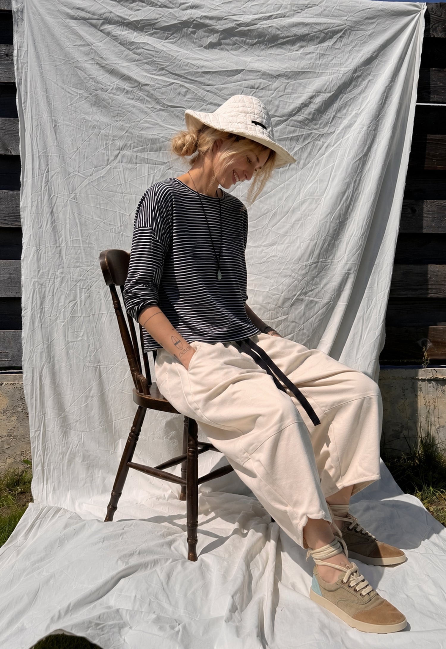 Rooted Cotton Trousers
