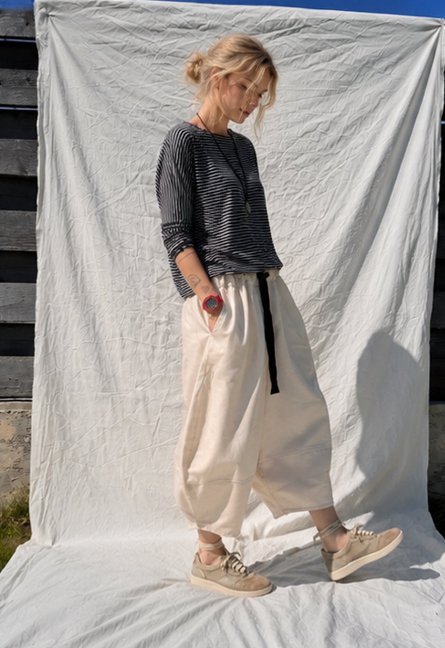 Rooted Cotton Trousers