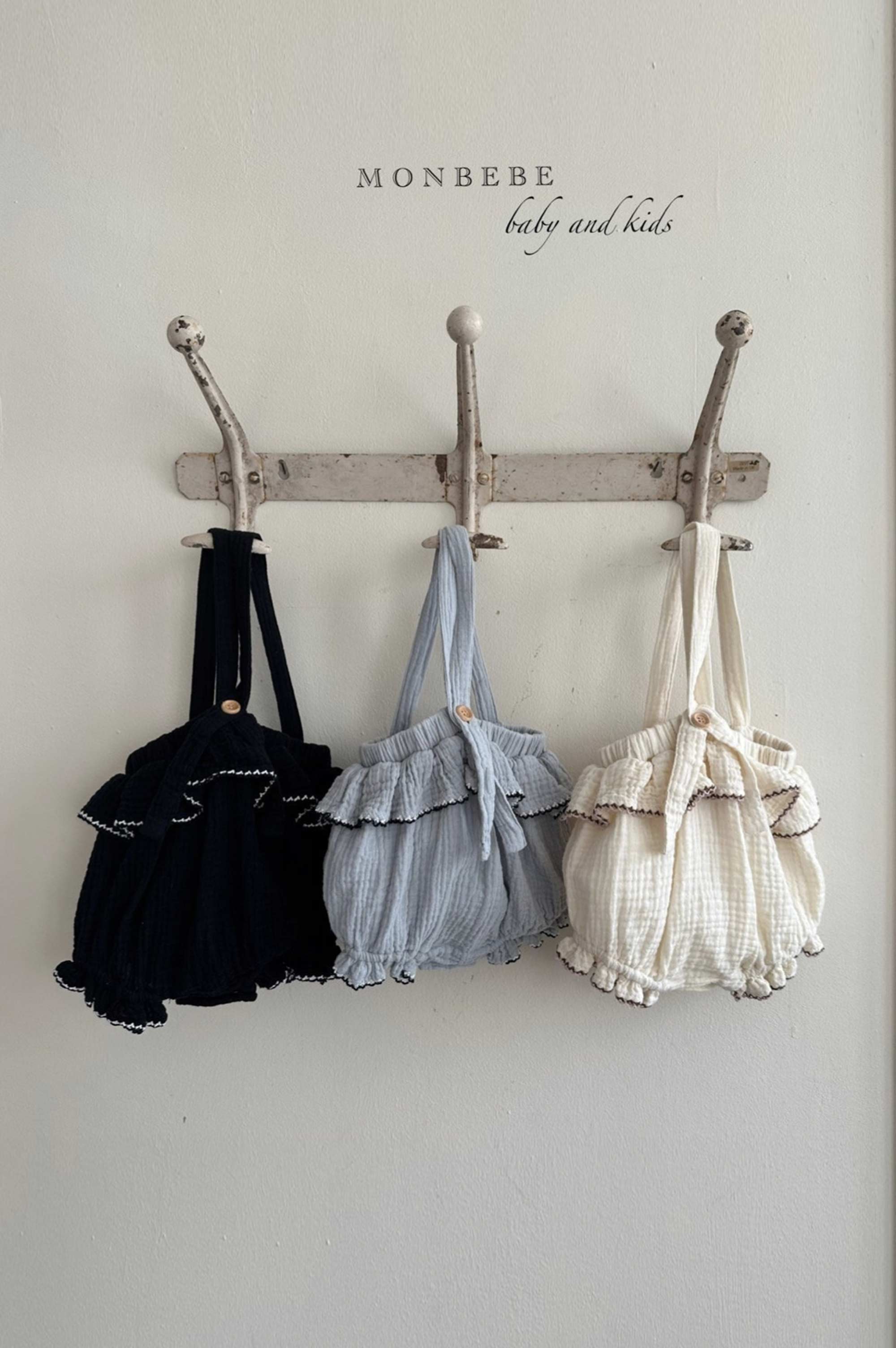 MonBebe Muslin Dungarees (3 colours)