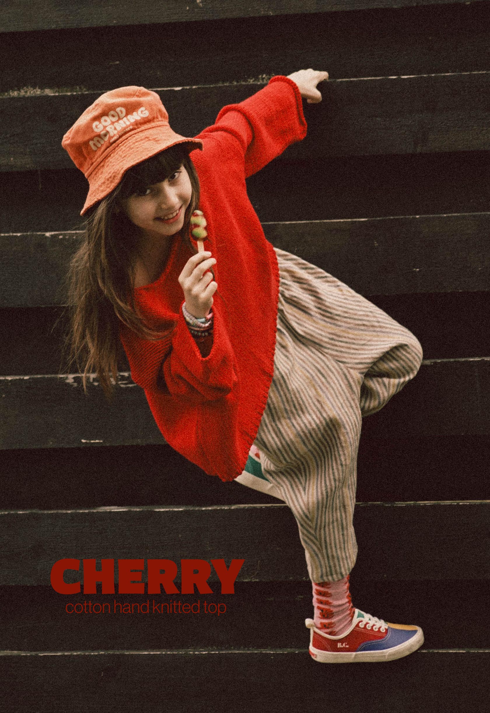 Cherry Hand Knitted Top