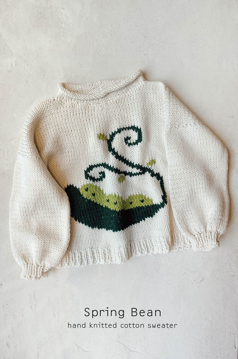 Hand knitted cotton sweater