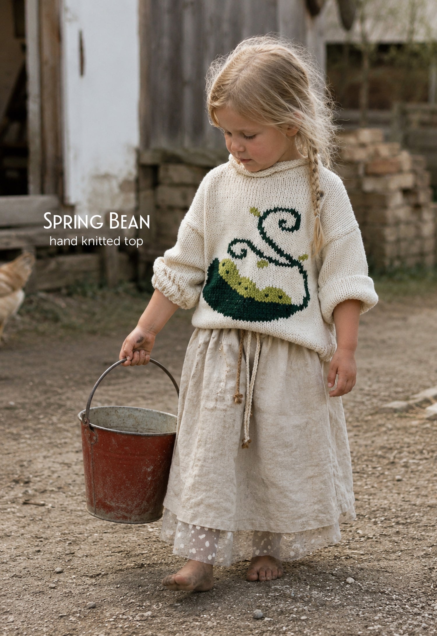 Hand knitted cotton sweater