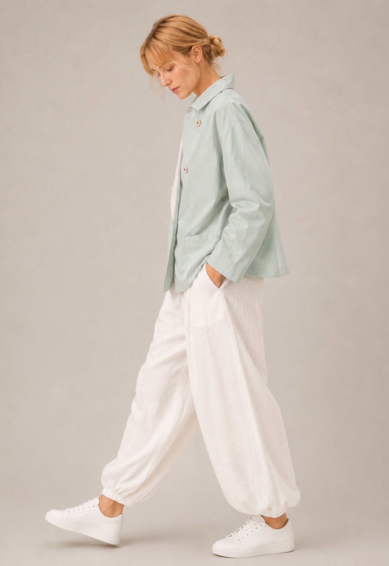 Hand Painted Organic Cotton Blazer