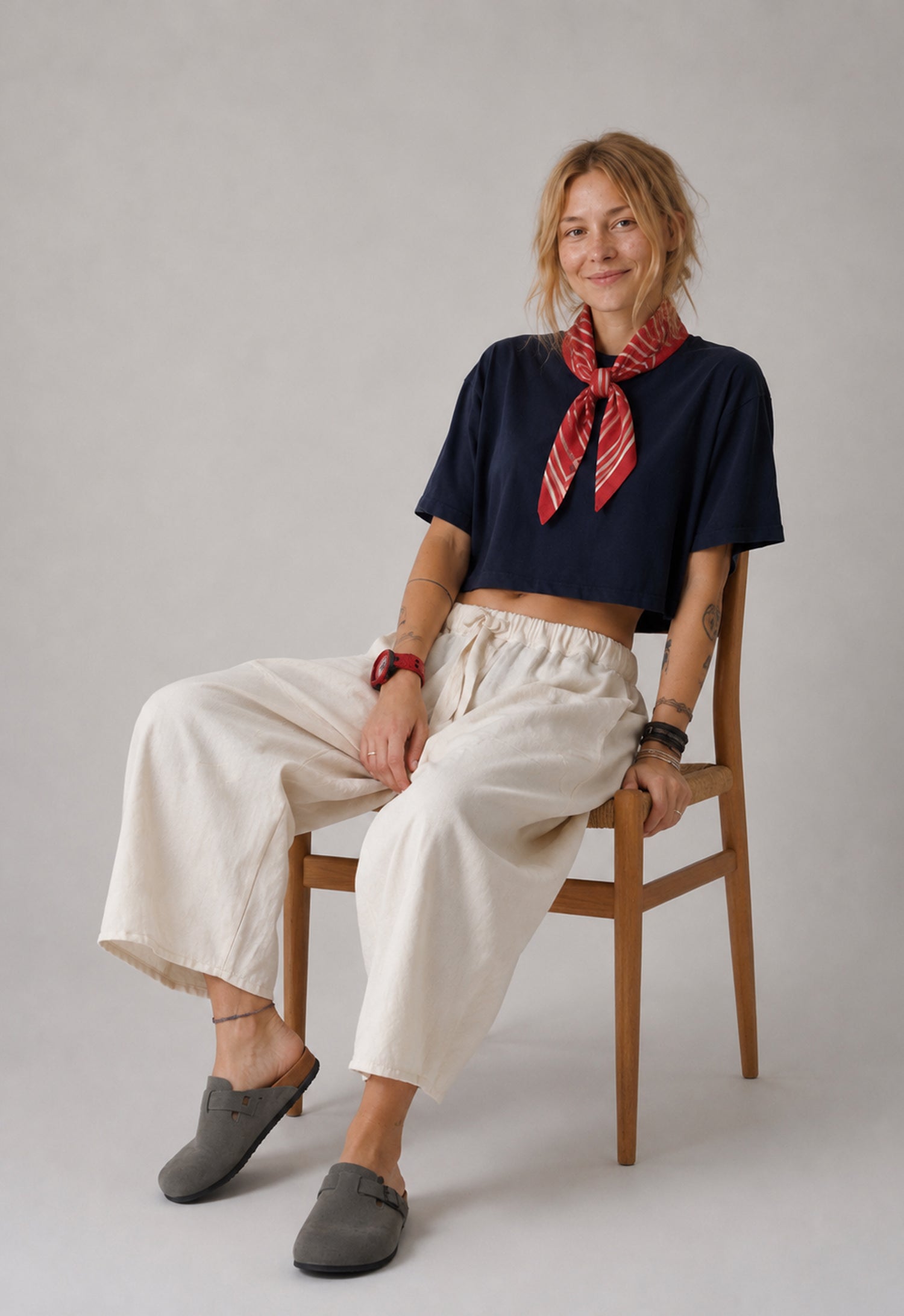 UNDERWATER LINEN TROUSERS