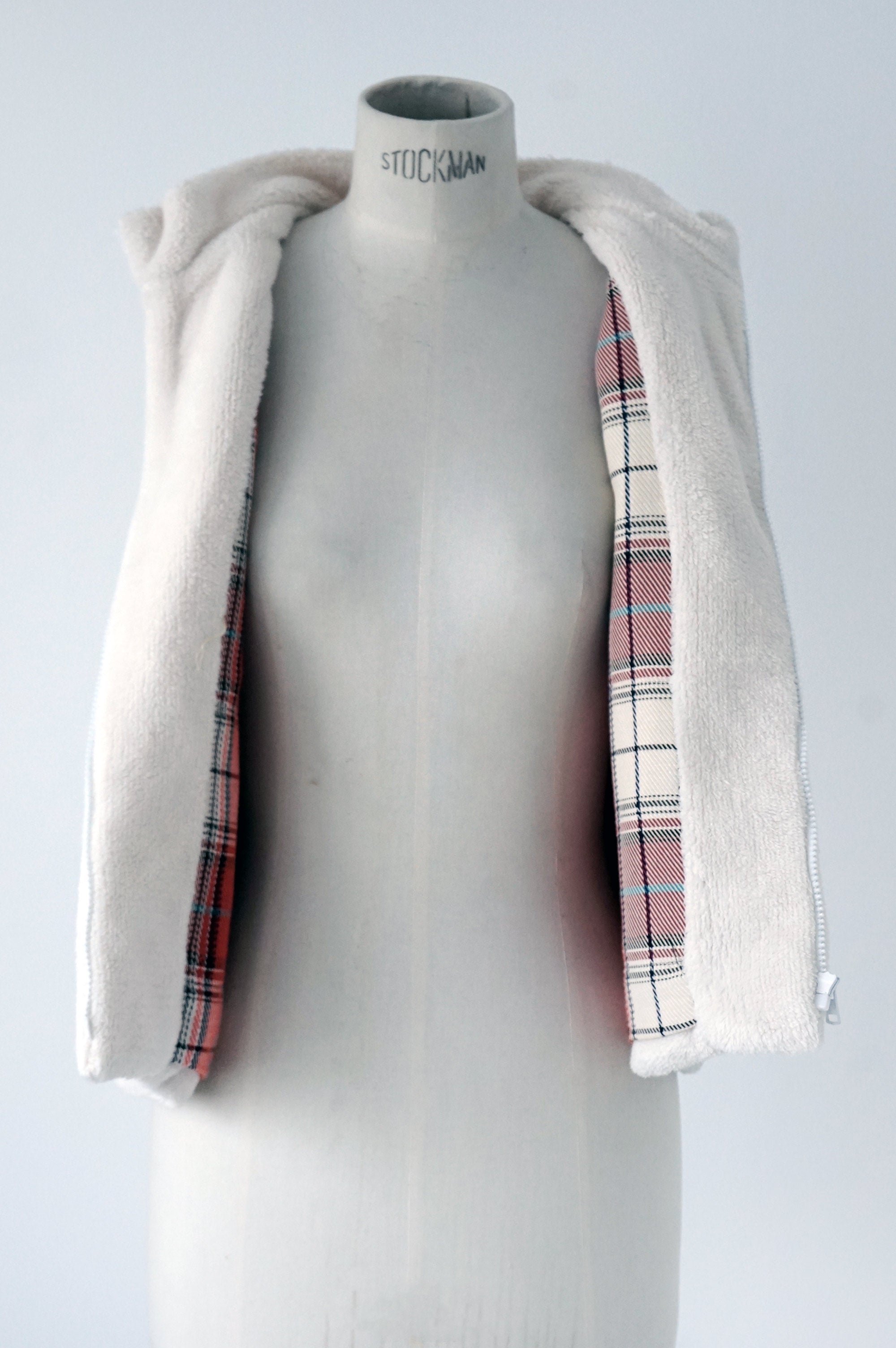 Furry White Vest