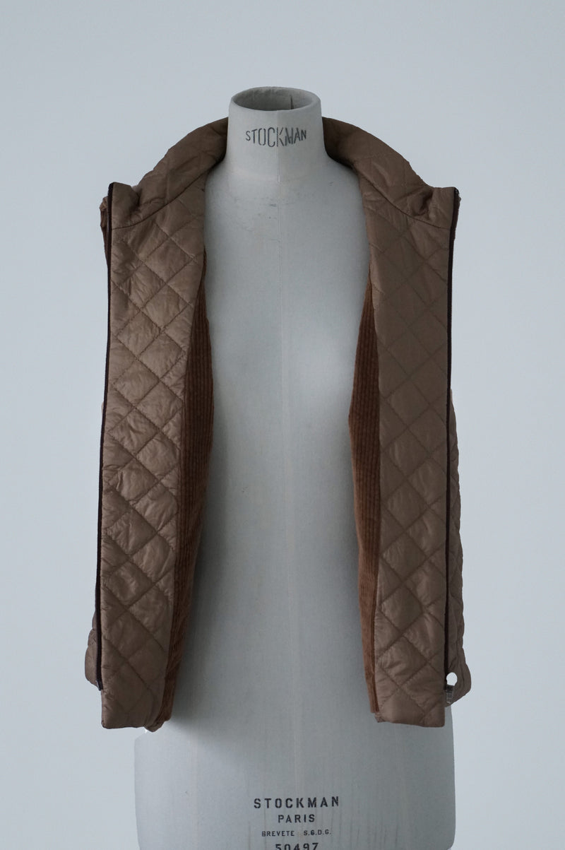 Quilted Brown Vest