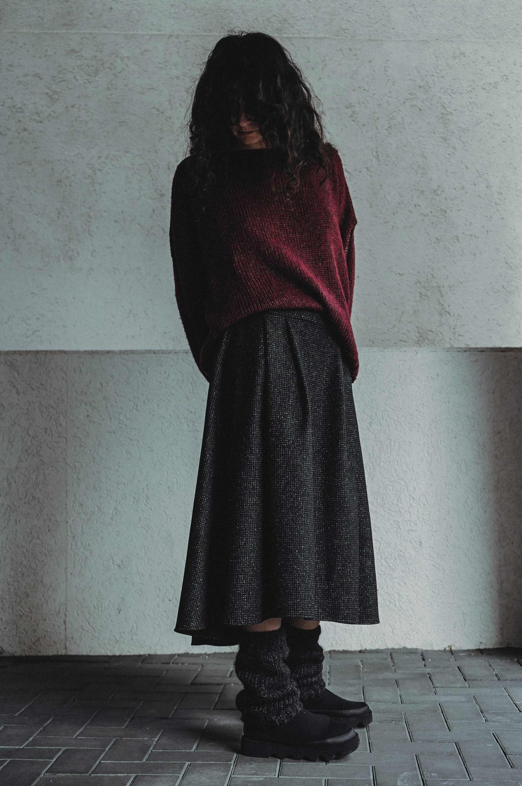 Autumn Leaves Wool Skirt