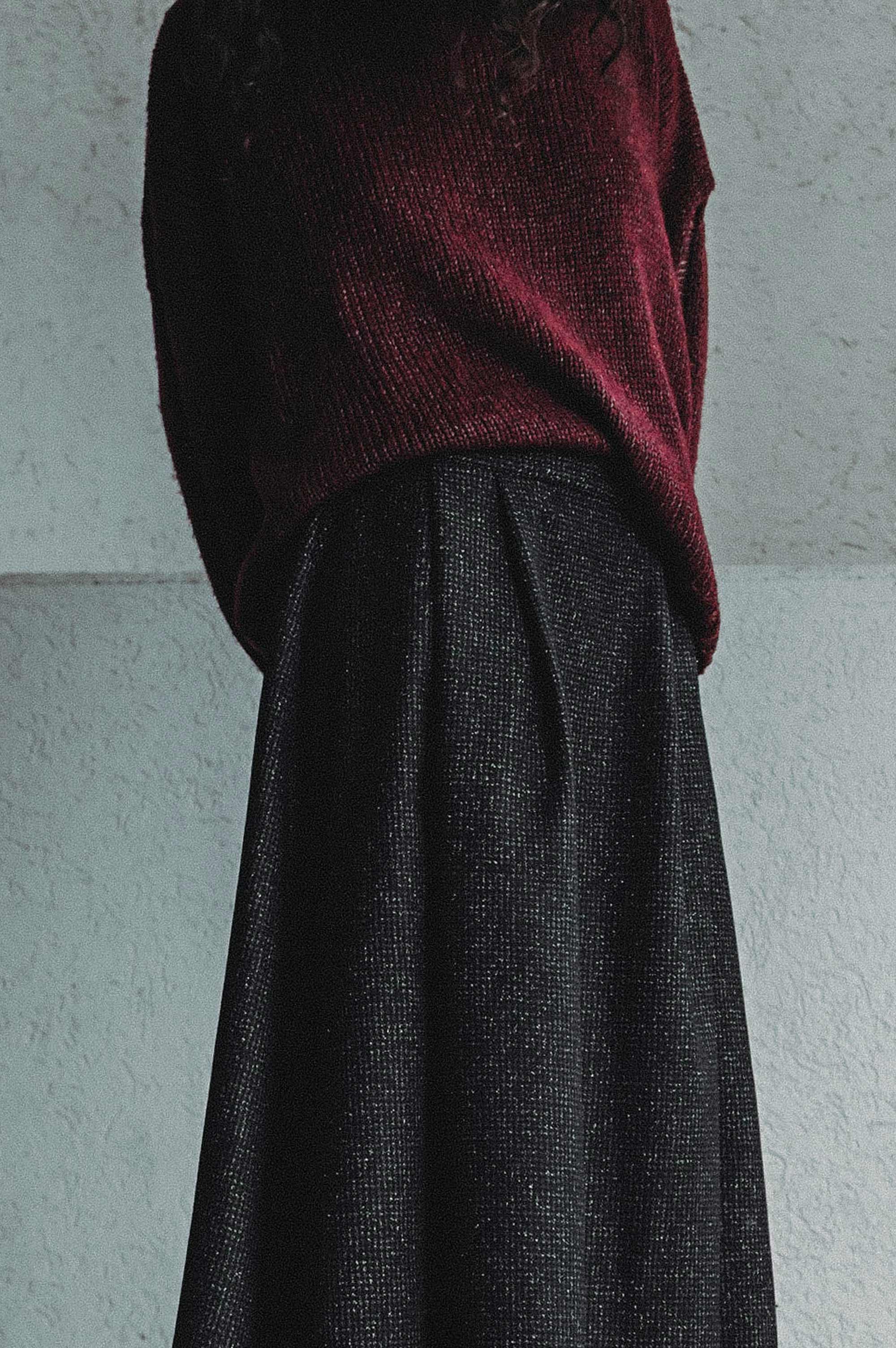 Autumn Leaves Wool Skirt