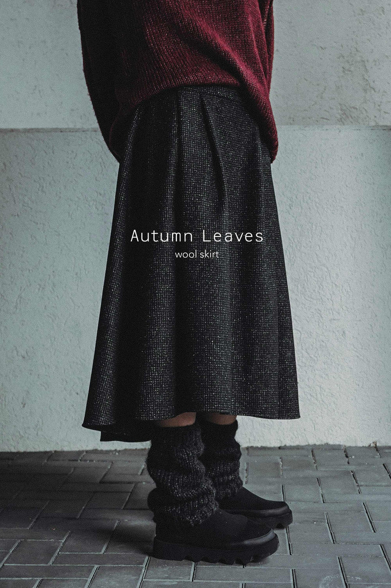 Autumn Leaves Wool Skirt