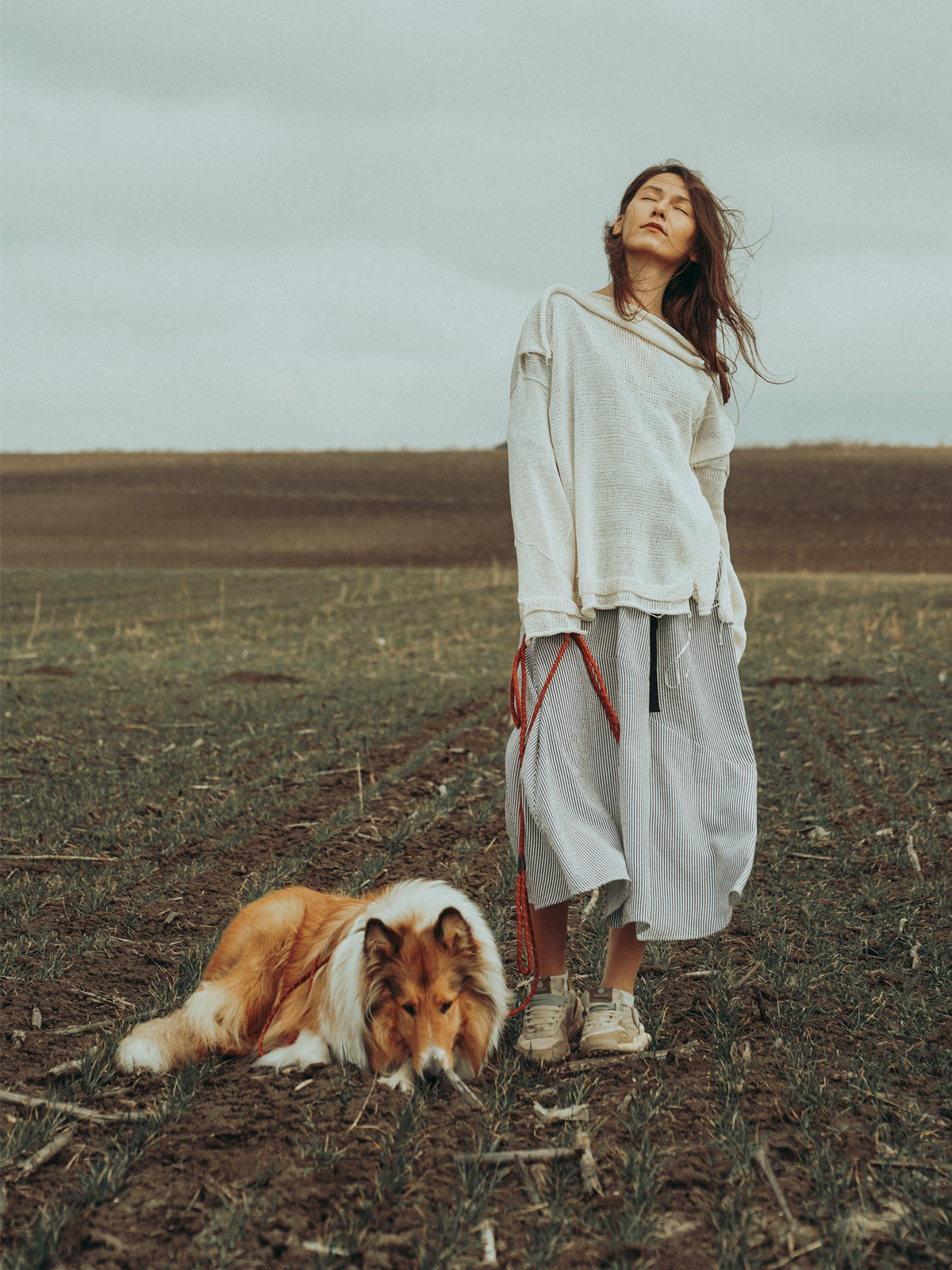 Nomad Breeze Hand knitted linen top