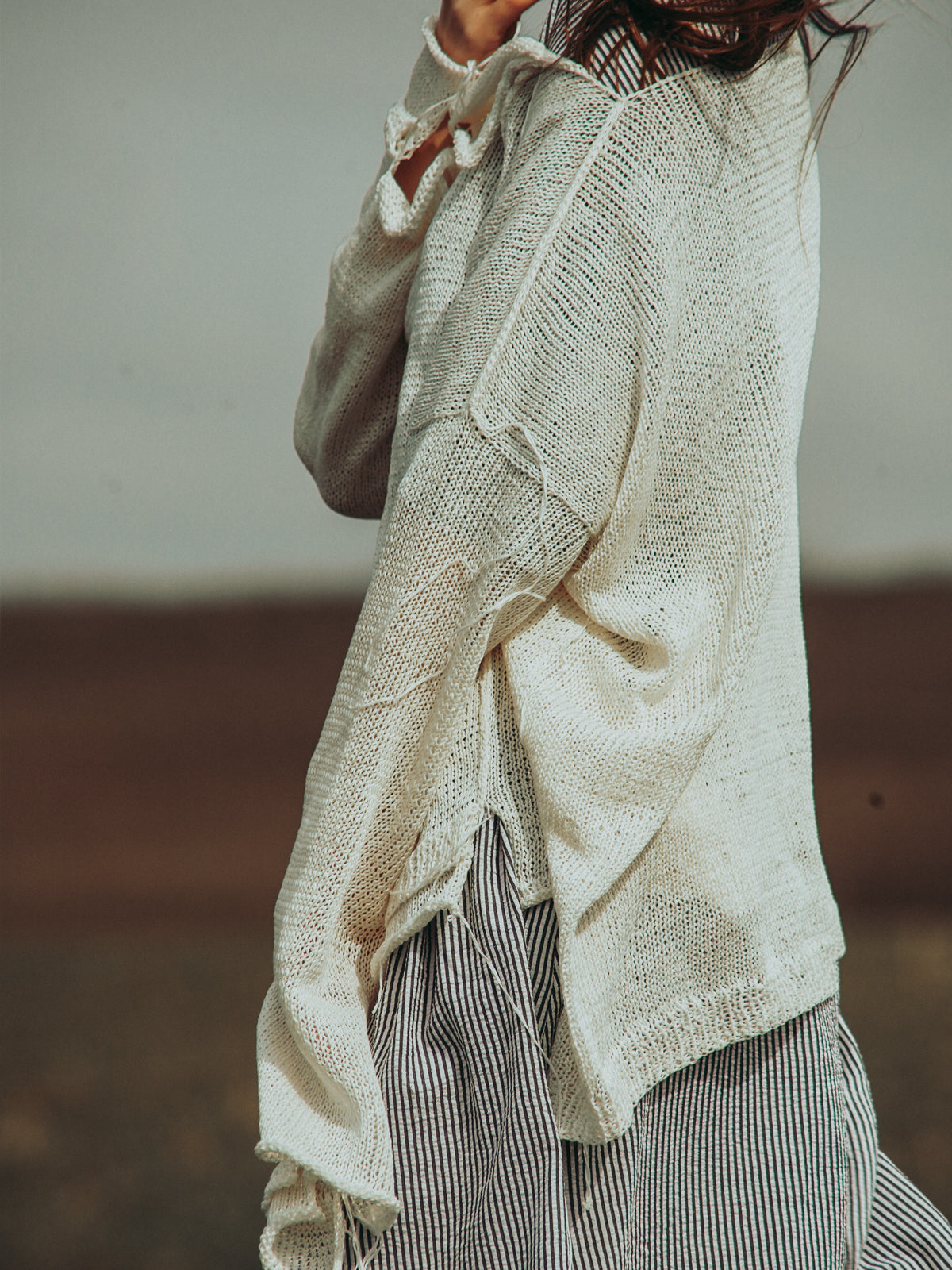 Nomad Breeze Hand knitted linen top