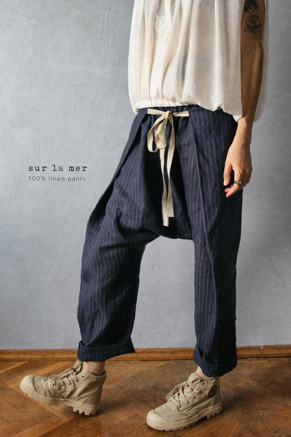 Sur la mer linen pants