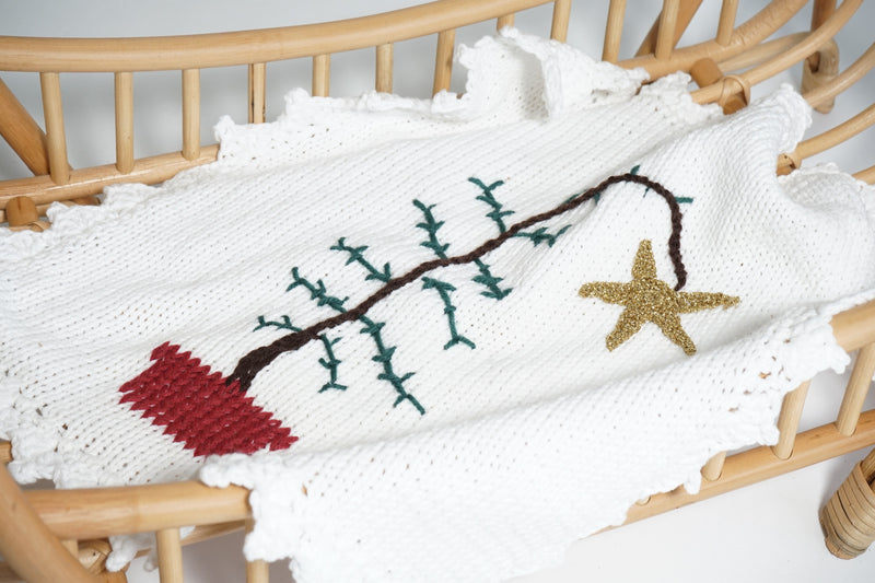Christmas Hand Crochet Dolls Blanket