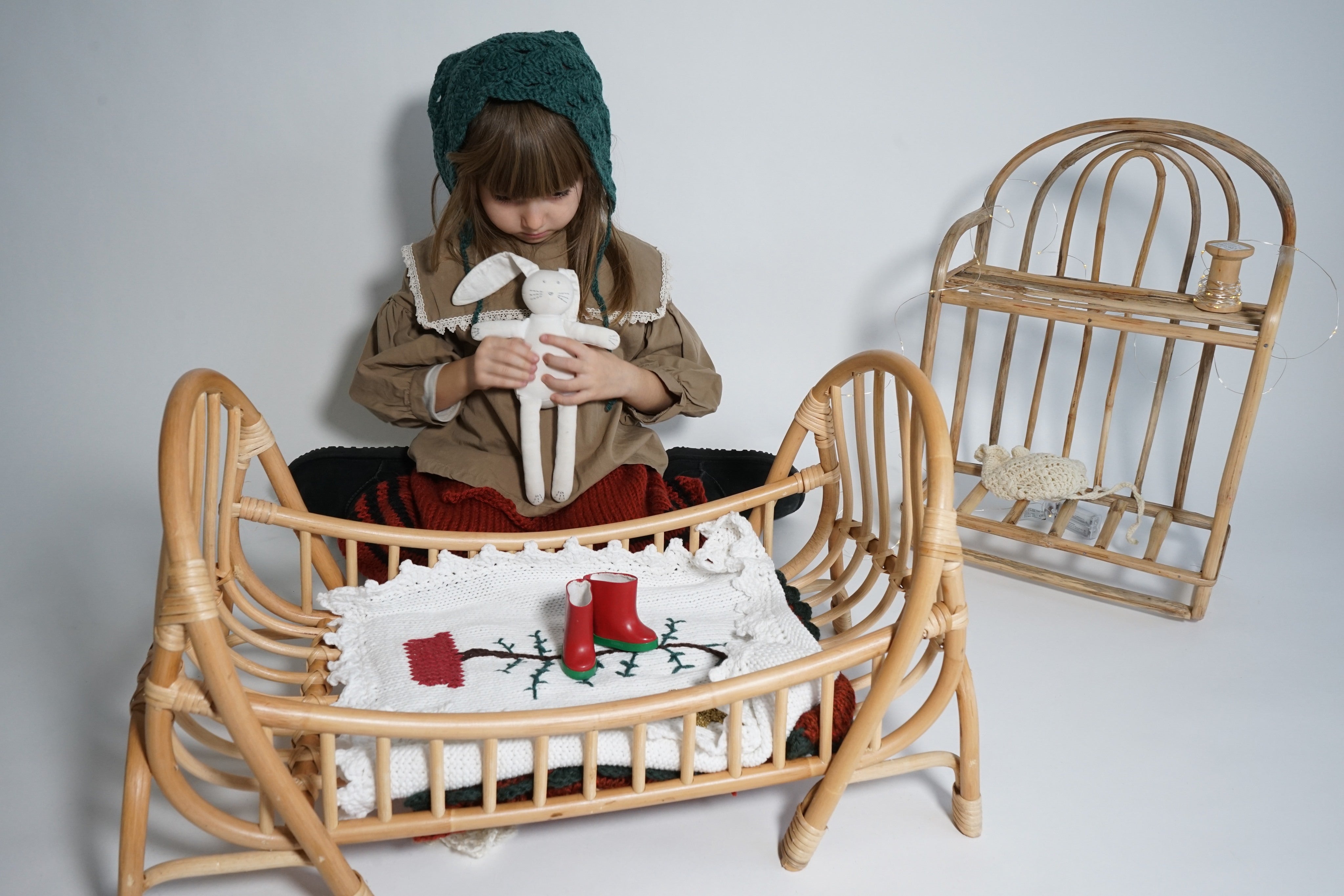 Christmas Hand Crochet Dolls Blanket