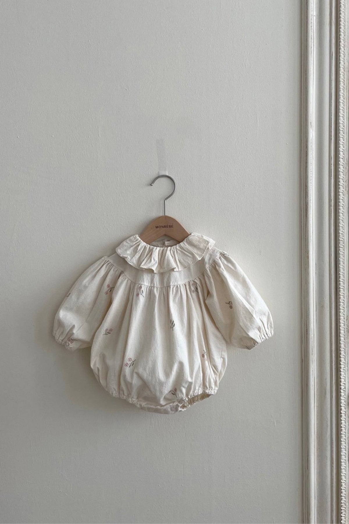 Embroidered Ruffle Romper