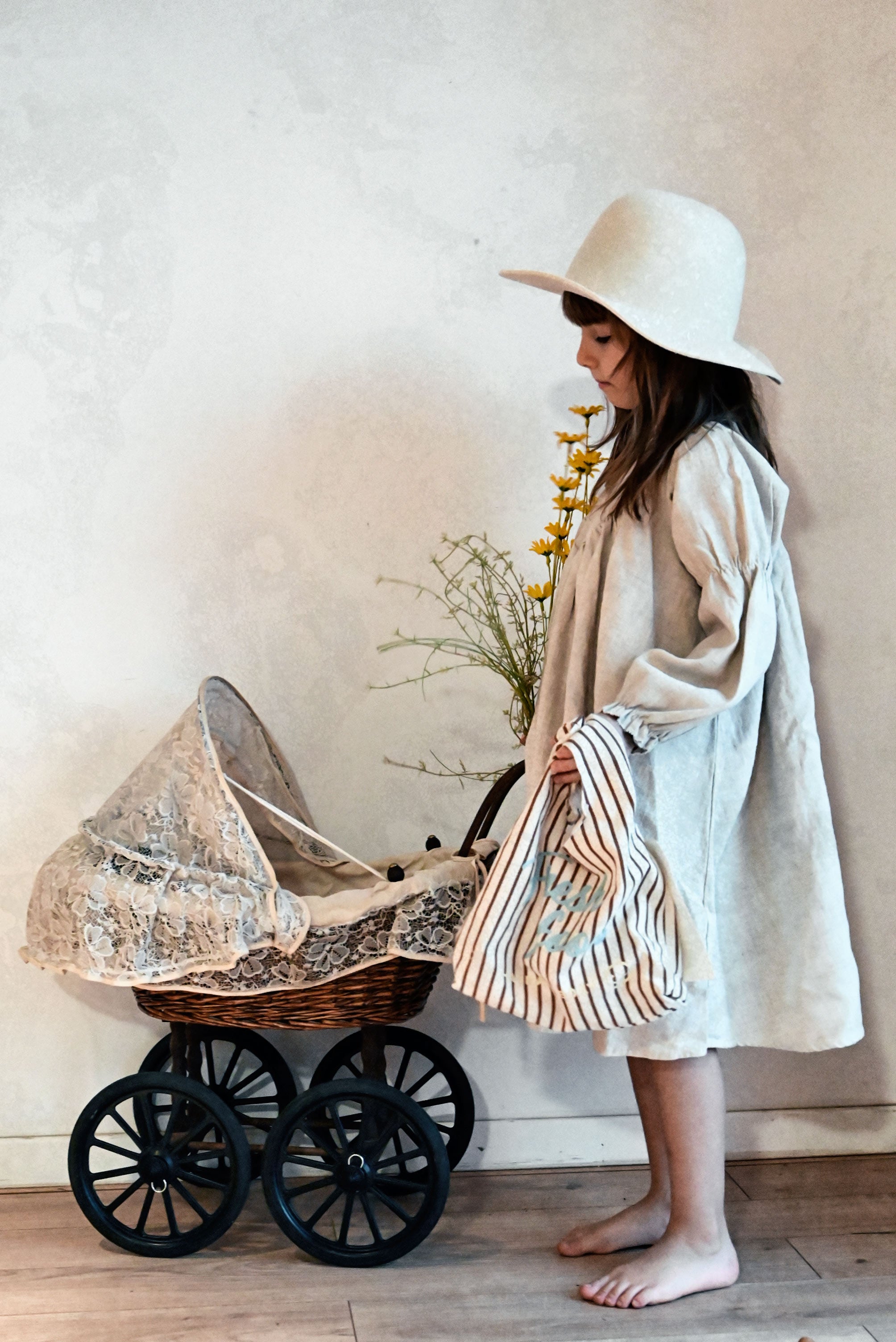 Leah Dress (Beige Linen)
