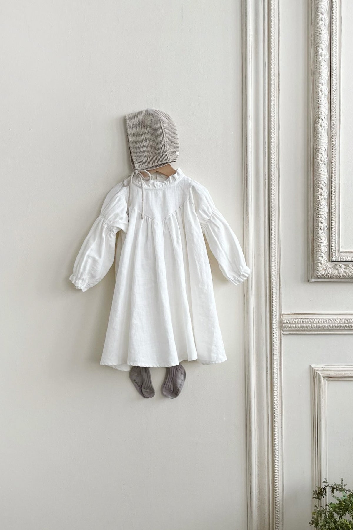 Leah Dress (White Linen)