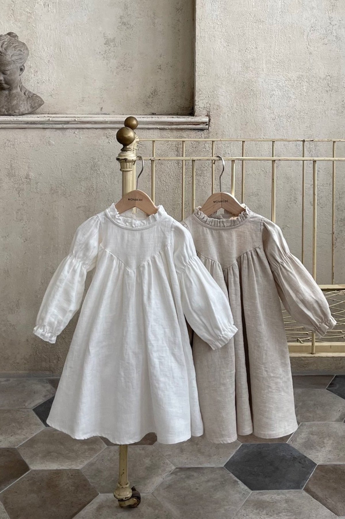 Leah Dress (White Linen)