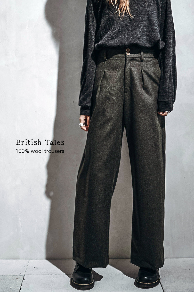 British Tales Wool Trousers